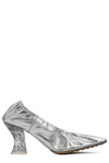 Bottega Veneta Metallic Ruched Transluscent-heel Pumps In Default Title