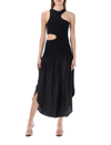 Stella Mccartney Silk Cut-out Maxi Dress Women In Black