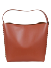 Stella Mccartney Alter Two-tone Chain Tote Bag In Brick