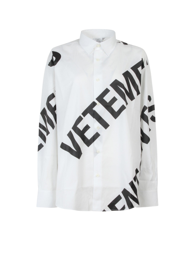 Vetements Shirt In Bianco