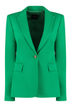 Pinko Signum Single-breasted Viscose Blazer In Green