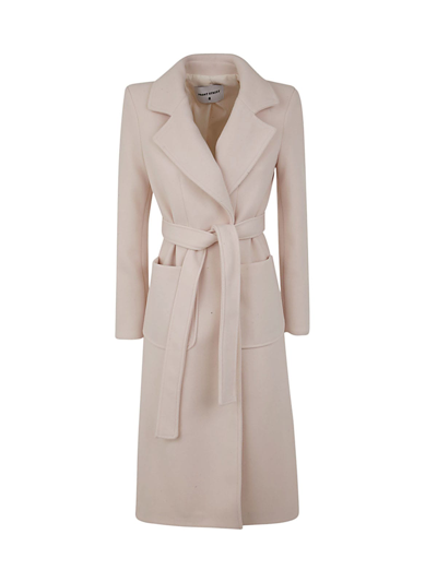 Front Street 8 Long Robe Coat In Cream
