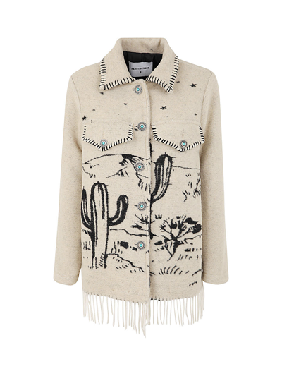 Front Street 8 Cactus Overshirt In White