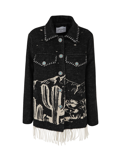 Front Street 8 Cactus Overshirt In Black