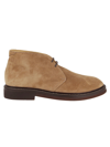 Brunello Cucinelli Men's Suede Flex Sole Chukka Boots In Cork
