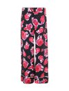 Marni Rose-print Knit Trousers In Black