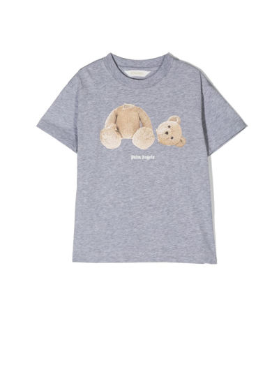 Balmain Palm Angels Bear T-shirt In Grey