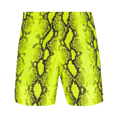 Pre-owned Off-white Snake Swimshorts 'fluo Yellow'
