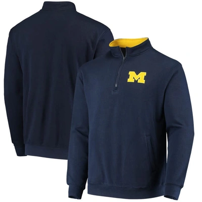 Colosseum Men's Navy Michigan Wolverines Tortugas Logo Quarter-zip Jacket