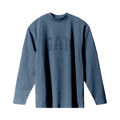 Pre-owned Yeezy Gap Engineered By Balenciaga Dove Long-sleeve Tee 'dark Blue'