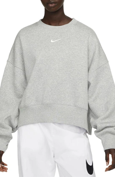 Nike Women's  Sportswear Phoenix Fleece Over-oversized Crew-neck Sweatshirt In Grey