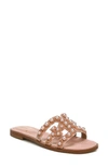 Sam Edelman Bay Imitation Pearl Cutout Slide Sandal In Misty Rose