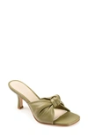 Journee Signature Finlee Womens Leather Heels In Sage