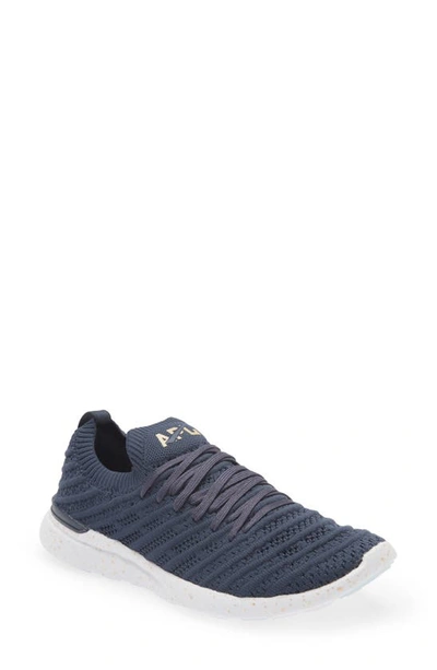 Apl Athletic Propulsion Labs Techloom Wave Hybrid Running Shoe In Navy / White