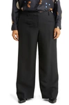 LAFAYETTE 148 SULLIVAN STRAIGHT LEG WOOL & SILK PANTS