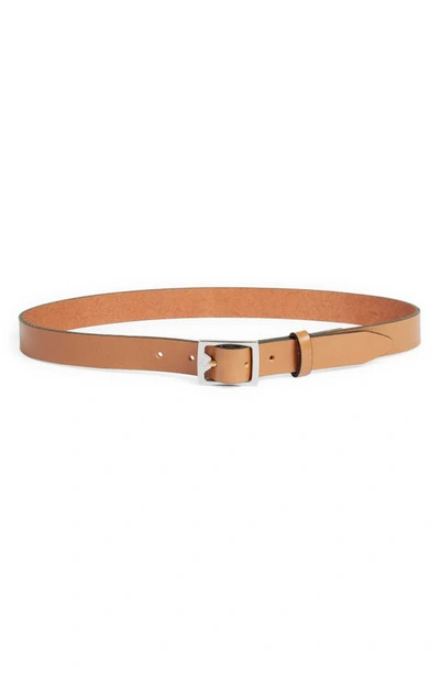 Rag & Bone Tan Leather Baby Boyfriend 2.0 Belt In Sabbia