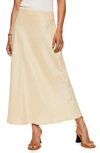 Mango Textured Satin Maxi Skirt In Beige