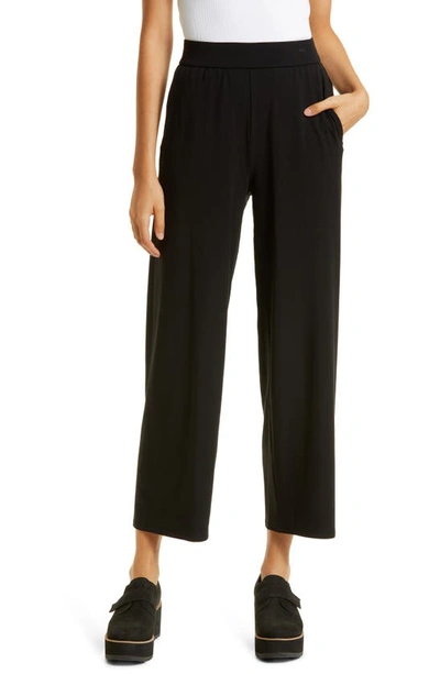 Eileen Fisher Straight Leg Ankle Pants In Black