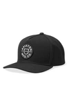 Brixton Crest X Mp Snapback Baseball Cap In Black