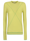Bottega Veneta Salon 03 Engineered Technoskin Sweater In Acid Kiwi