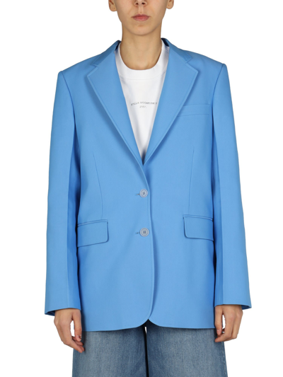 Stella Mccartney Single-breasted Tailored Twill Blazer In Blue