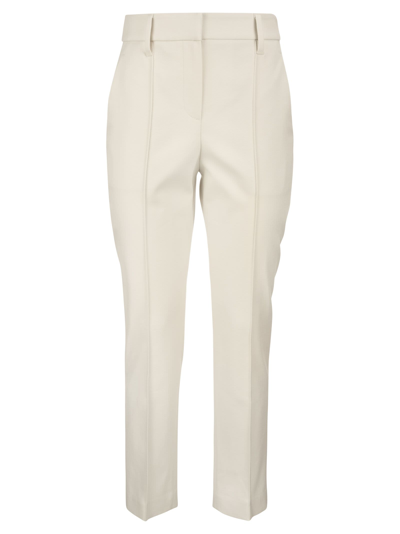 Brunello Cucinelli Concealed Trousers In Off-white