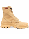 Dsquared2 40mm Tank Canvas Combat Boots In Biscotto