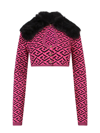 Versace Knitted Sweater In Pink