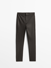 Massimo Dutti Waxed Leggings