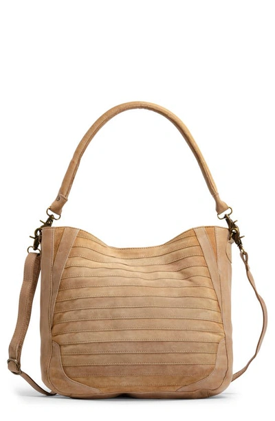 Day & Mood Harpa Leather Hobo Bag In Camel
