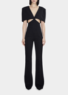 Et Ochs Conner Capelet Jumpsuit In Black