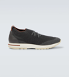 Loro Piana 360 Flexy Walk Leather-trimmed Knitted Wish Wool Sneakers