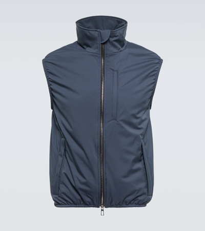 Loro Piana Tilman Vesdt Wind Stretch Storm Gilet In Navy