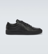 Common Projects Bball Low Bumpy Leather Sneakers In Black
