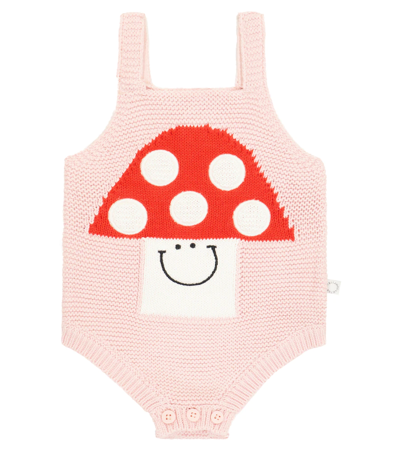 Stella Mccartney Pink Body For Baby Girl With Mushroom