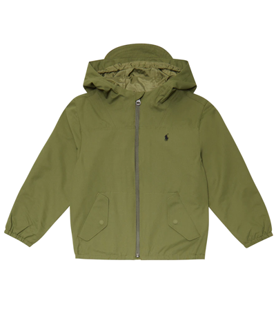 Polo Ralph Lauren Kids' Hooded Jacket In Army Olive