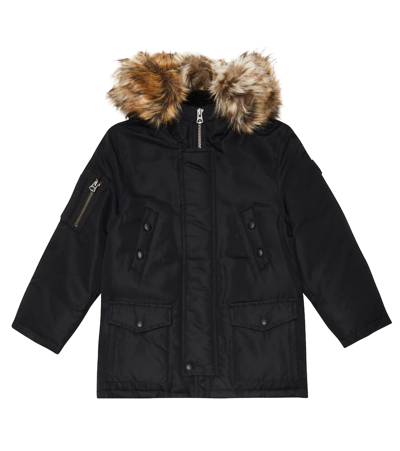 Polo Ralph Lauren Kids' Faux Fur-trimmed Parka In Polo Black