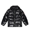 Canada Goose Kids Black Crofton Down Jacket In Black