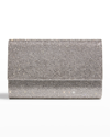 Judith Leiber Fizzoni Full-beaded Clutch Bag In Silver