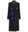 Isabel Marant Peak-lapels Double-breasted Coat In Black Midnight