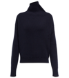 Loro Piana Parksville High-neck Cashmere Sweater In Blue Navy