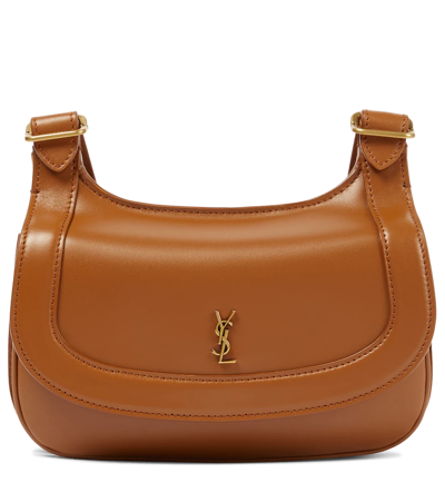 Saint Laurent Charlie Small Leather Cross-body Bag In Miel