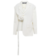 Jacquemus La Veste Baccala Cutout Wool-blend Twill Blazer In White