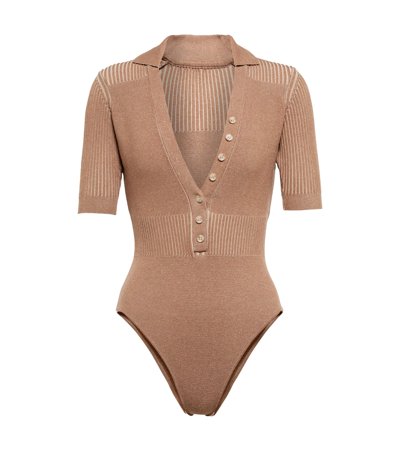 Jacquemus Le Body Yauco V-neck Knitted Body In New