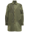 Etro Patchwork Denim Shirt In Verde