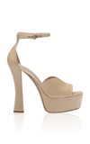 Miu Miu Crystal-embellished Satin Platform Sandals In Neutral
