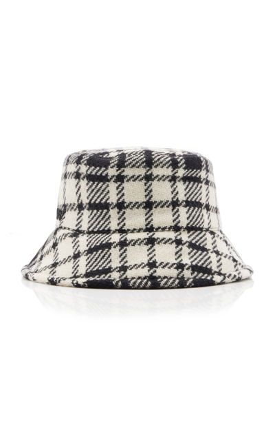 Miu Miu Wool-blend Bucket Hat In Nero