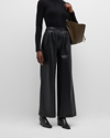 TOCCIN PLEATED WIDE-LEG TROUSERS