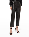 Cami Nyc Hanie Cropped Bootcut Vegan Leather Pants In Black