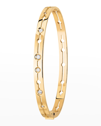 Dinh Van Dihn Van 18k Yellow Gold Pulse Diamond Bangle Bracelet